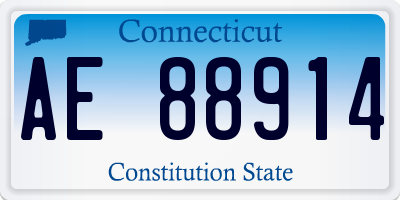 CT license plate AE88914