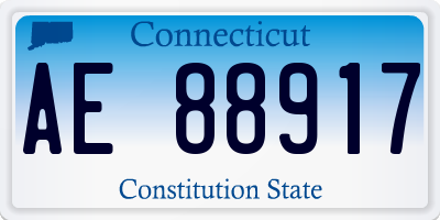 CT license plate AE88917