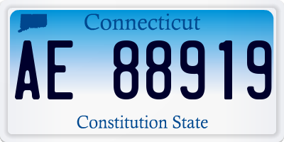 CT license plate AE88919