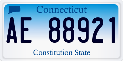 CT license plate AE88921