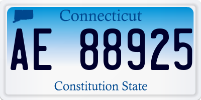 CT license plate AE88925