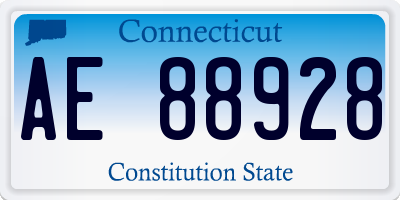 CT license plate AE88928