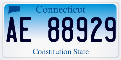 CT license plate AE88929