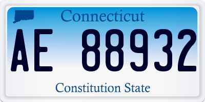CT license plate AE88932