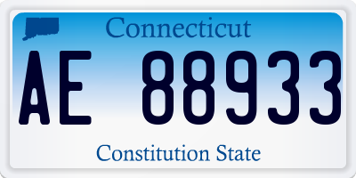 CT license plate AE88933