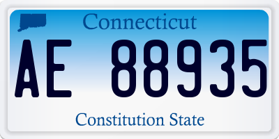 CT license plate AE88935