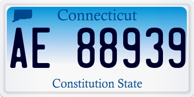 CT license plate AE88939