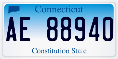 CT license plate AE88940