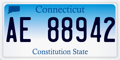 CT license plate AE88942