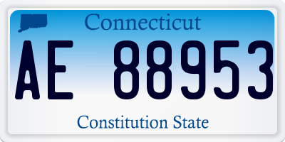 CT license plate AE88953