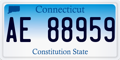 CT license plate AE88959