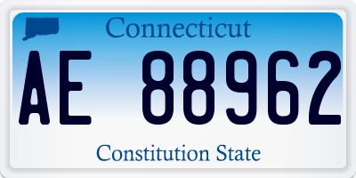CT license plate AE88962