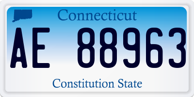 CT license plate AE88963