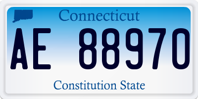 CT license plate AE88970