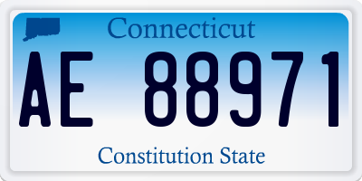 CT license plate AE88971