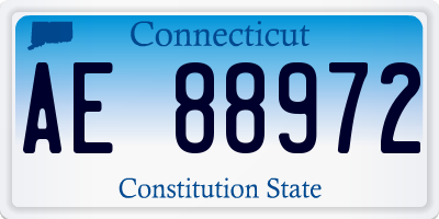 CT license plate AE88972
