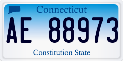 CT license plate AE88973