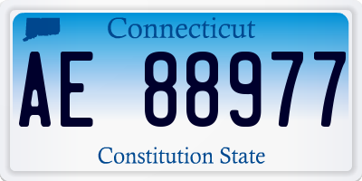 CT license plate AE88977