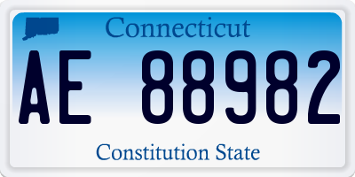 CT license plate AE88982