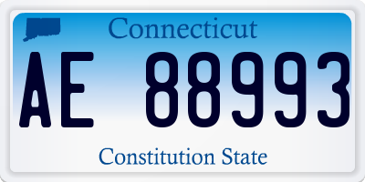 CT license plate AE88993