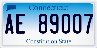 CT license plate AE89007