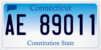 CT license plate AE89011