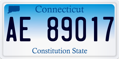 CT license plate AE89017