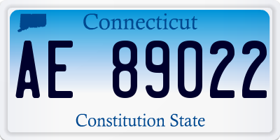 CT license plate AE89022