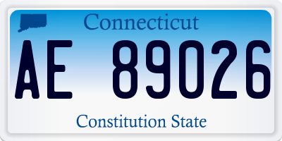 CT license plate AE89026