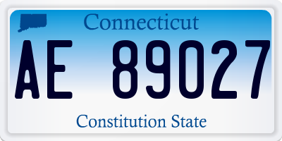 CT license plate AE89027