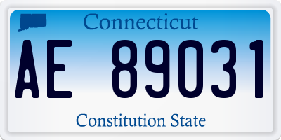 CT license plate AE89031