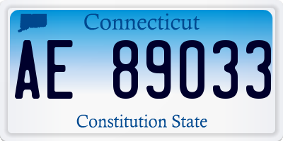 CT license plate AE89033