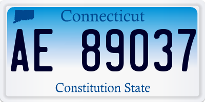 CT license plate AE89037