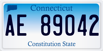 CT license plate AE89042