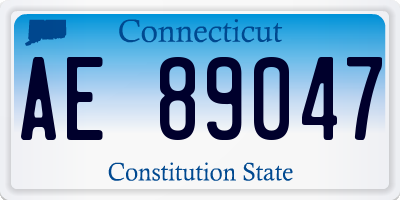 CT license plate AE89047