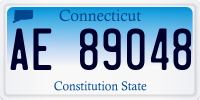 CT license plate AE89048