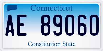 CT license plate AE89060