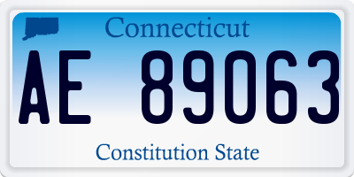CT license plate AE89063