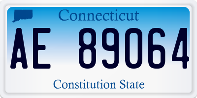 CT license plate AE89064