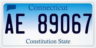 CT license plate AE89067