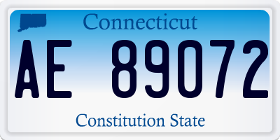 CT license plate AE89072