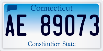 CT license plate AE89073