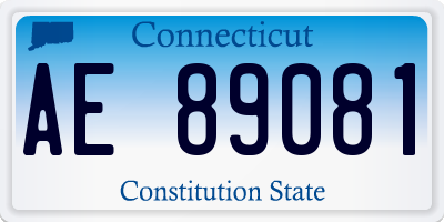 CT license plate AE89081