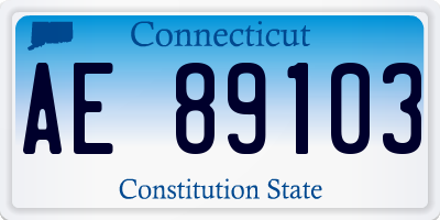 CT license plate AE89103