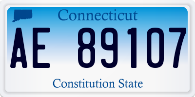 CT license plate AE89107