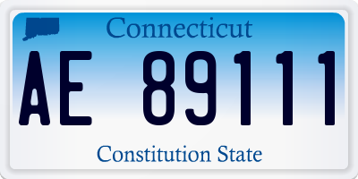 CT license plate AE89111