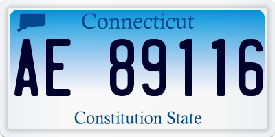 CT license plate AE89116