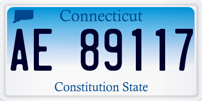 CT license plate AE89117