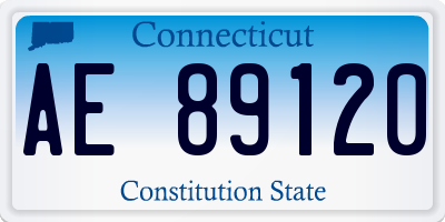 CT license plate AE89120