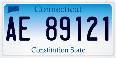 CT license plate AE89121